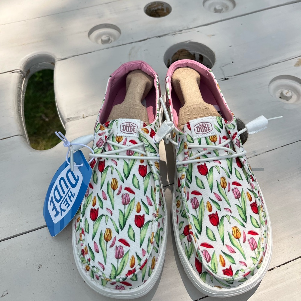 Hey Dude Tulip Pattern Slip-On Shoes